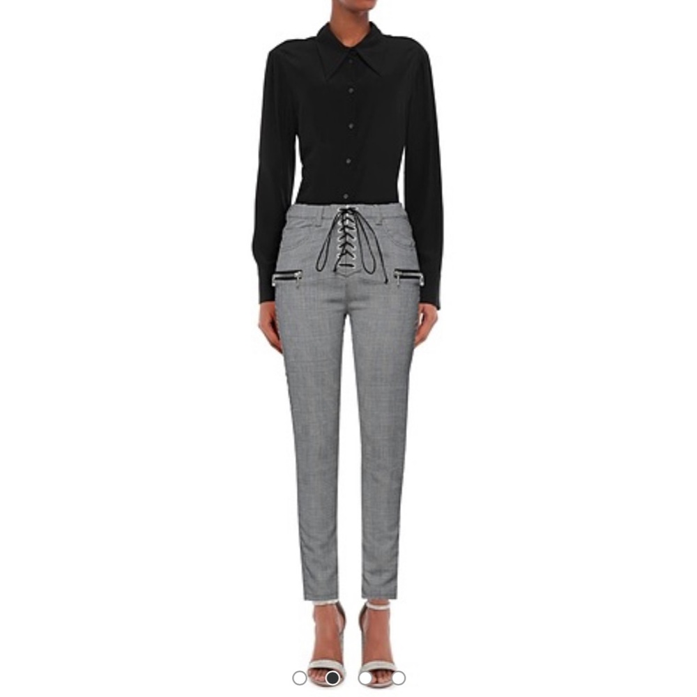 Ben Taverniti Unravel Project checked wool blend skinny pants, tags, M